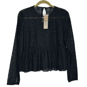 Nwt Chan Luu Lace Long Sleeve Blouse